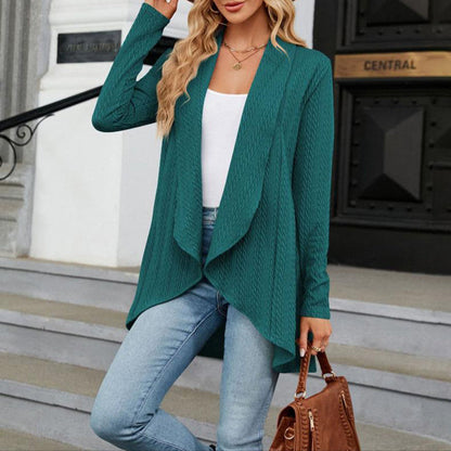 Katharina | Damen Strickjacke mit offenem Vorderteil und langen Ärmeln