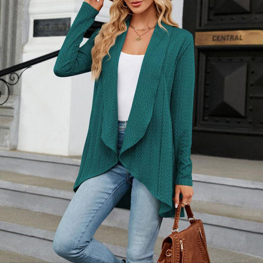 Katharina | Damen Strickjacke mit offenem Vorderteil und langen Ärmeln