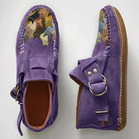 Beatrice | Damen Winter Wildlederstiefel mit Fütterung aus Fell