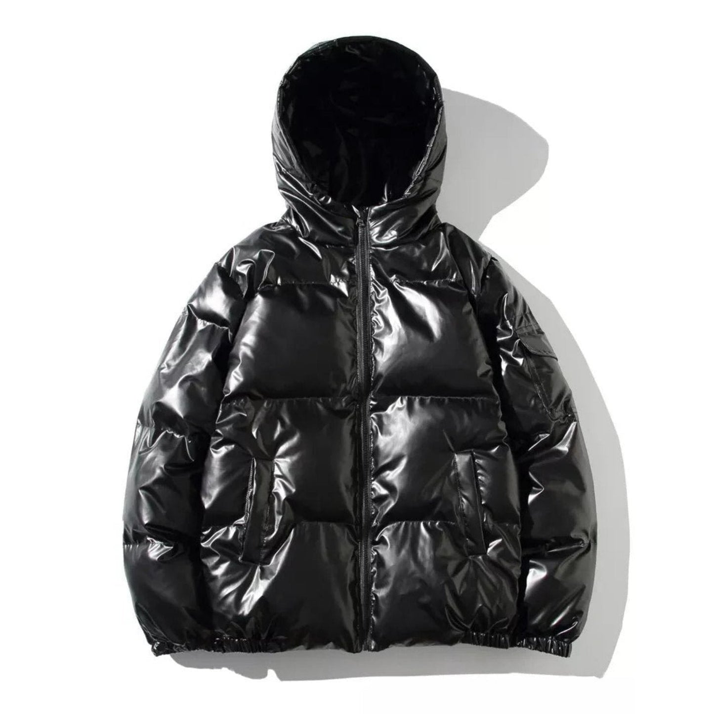 Emil | Herren Glänzende Pufferjacke Warmer Steppmantel