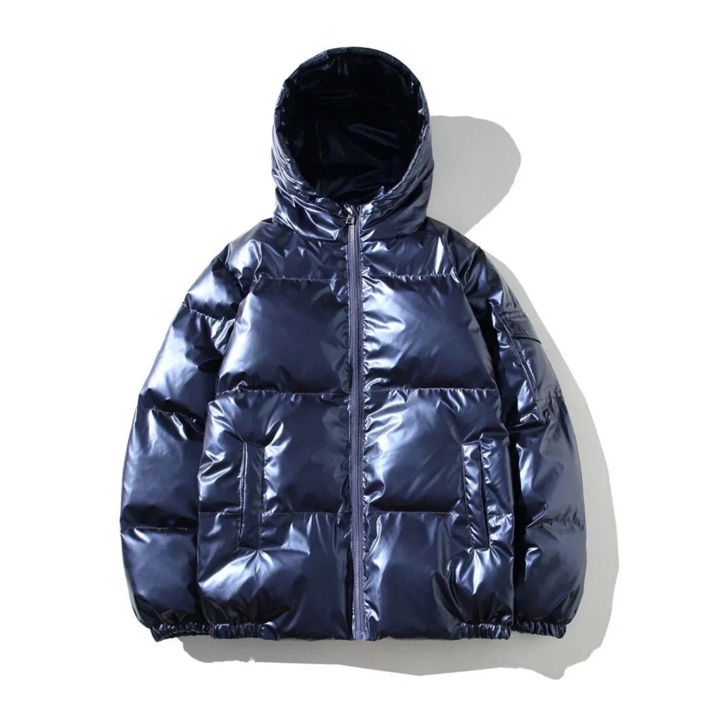 Emil | Herren Glänzende Pufferjacke Warmer Steppmantel