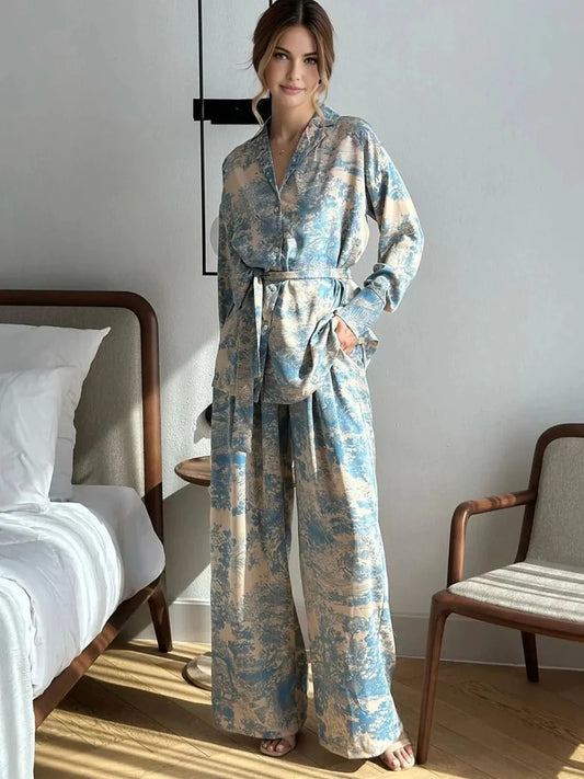 Jasmin | Damen Zweiteiliges Set mit Print und Relaxed Fit