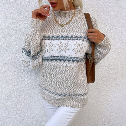 Pauline | Festlicher Schneeflocken Design Pullover Damen