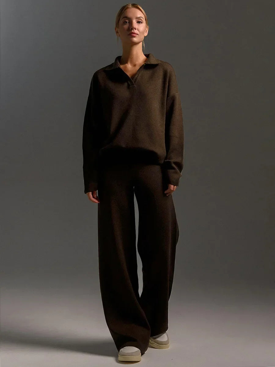 Leonie | Damen Gemütliches Winter Relaxed Strick Set