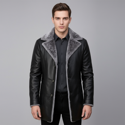 Moritz | Herren Winter Lederjacke Mit Warmer Fellfütterung