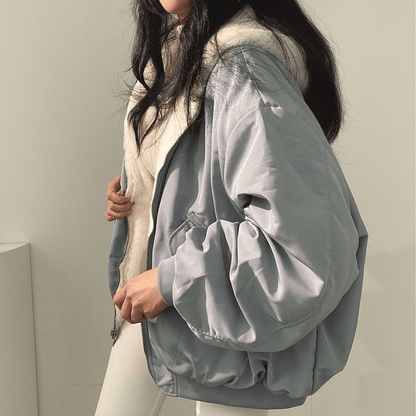 Selina | Damen Winter-Übergroße Jacke mit Reißverschluss