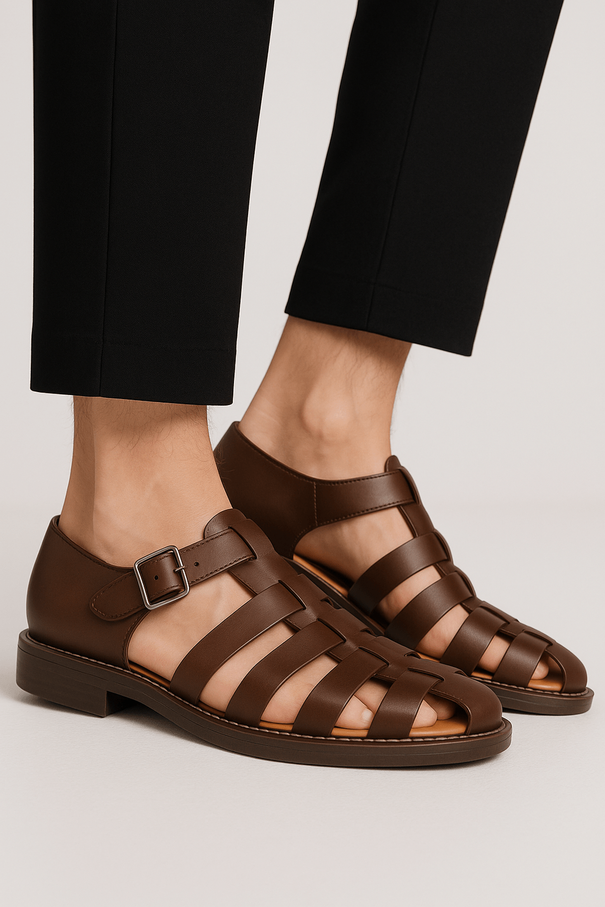 Hans | Herren Klassische Sandalen mit Schnallenriemen