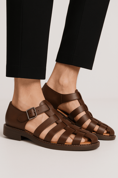 Hans | Herren Klassische Sandalen mit Schnallenriemen
