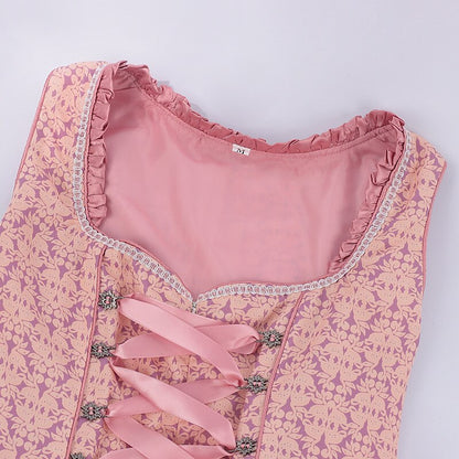 Ursula | Damen Traditionelles Oktoberfest-Dirndl mit Satin-Schleife