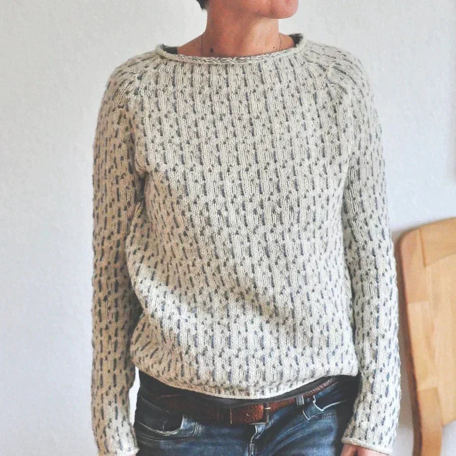 Lilian | Damen Lässiger Weicher Strickpullover mit Muster