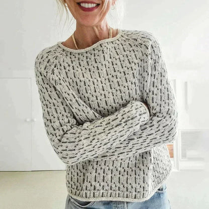 Lilian | Damen Lässiger Weicher Strickpullover mit Muster