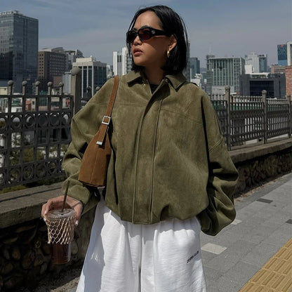 Anke | Damen Modejacke mit überschnittenen Schultern und lockerer Passform