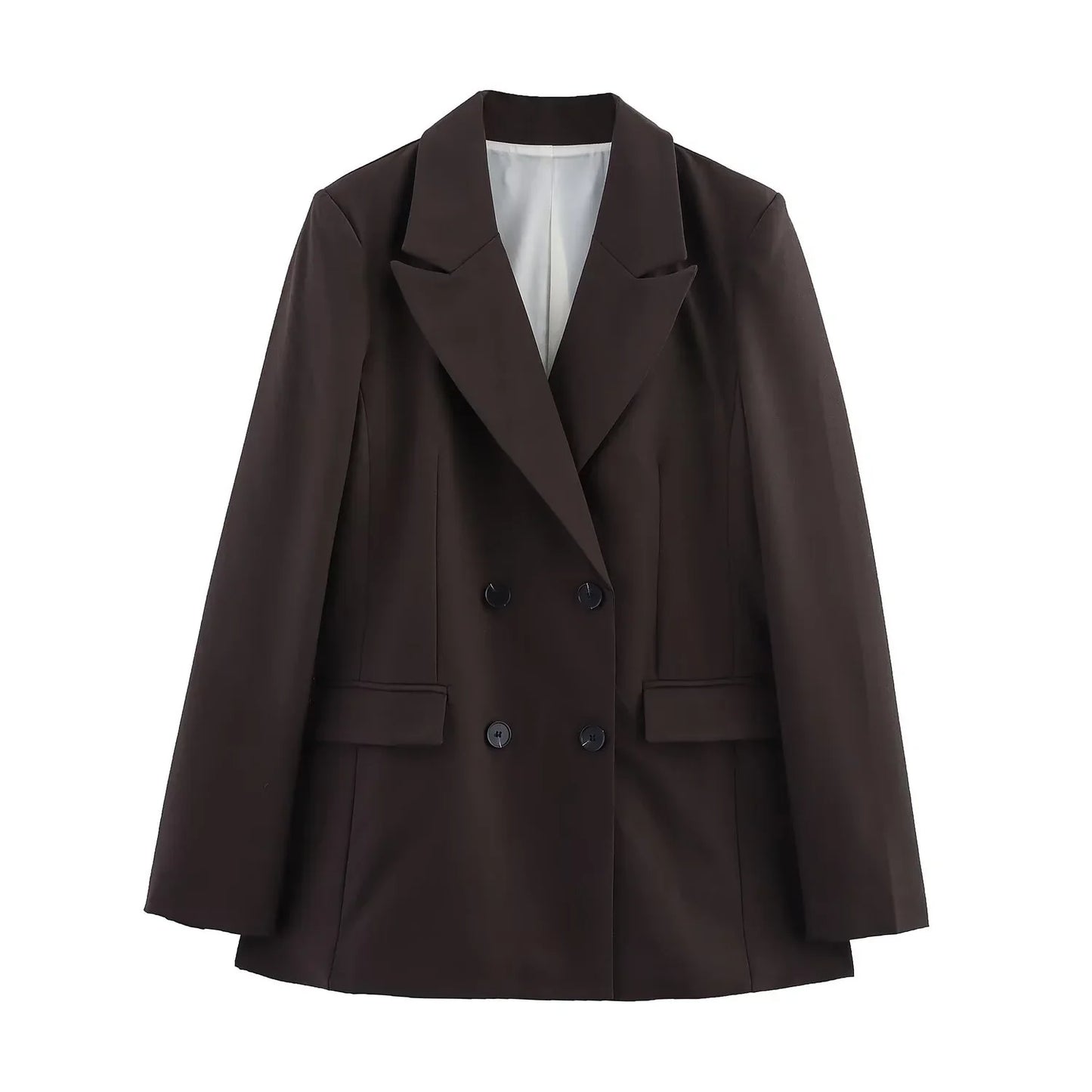 Helga | Schickes Formelles Anzugset mit Tailliertem Langen Blazer für Damen