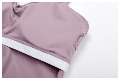 Laura | Damen Freizeit Neckholder Crop-Top Hosen Set