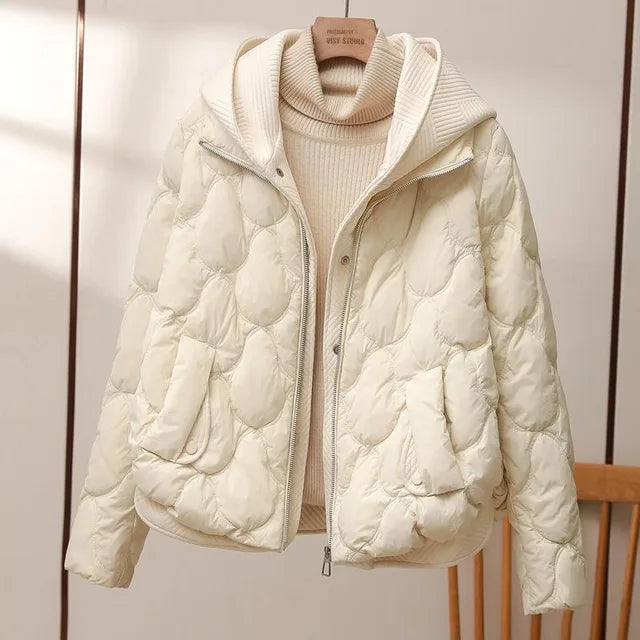 Doris | Damen Winter Pufferjacke mit Kapuze