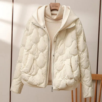 Doris | Damen Winter Pufferjacke mit Kapuze