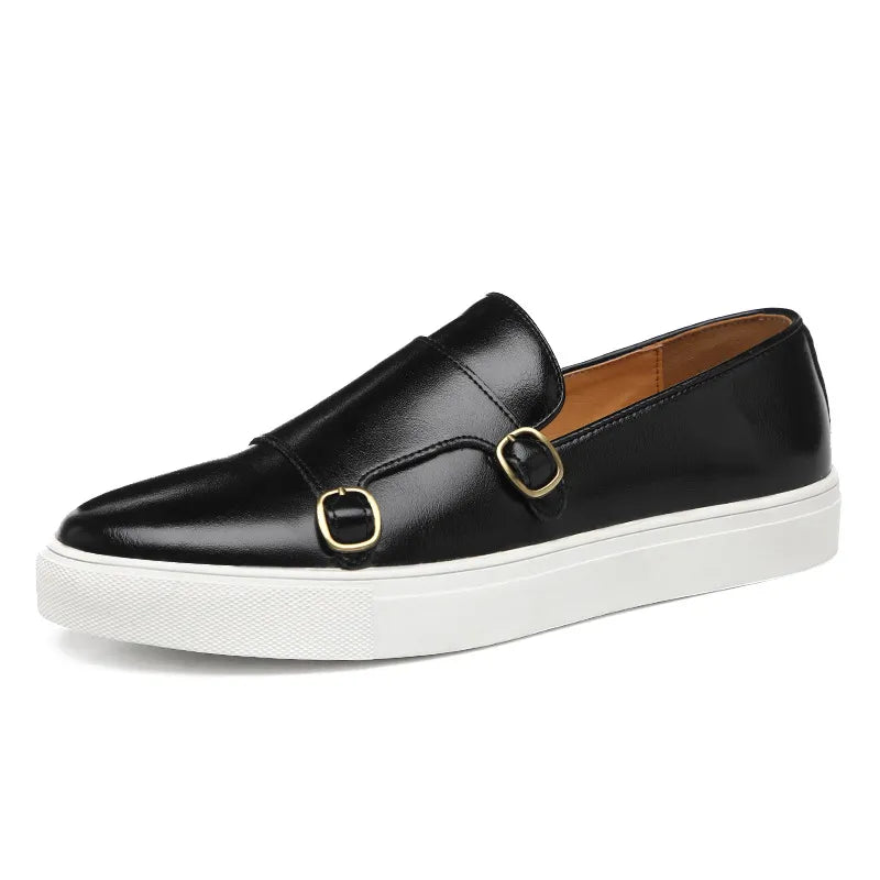 Konrad | Herren Leder Slipper mit Schnallen