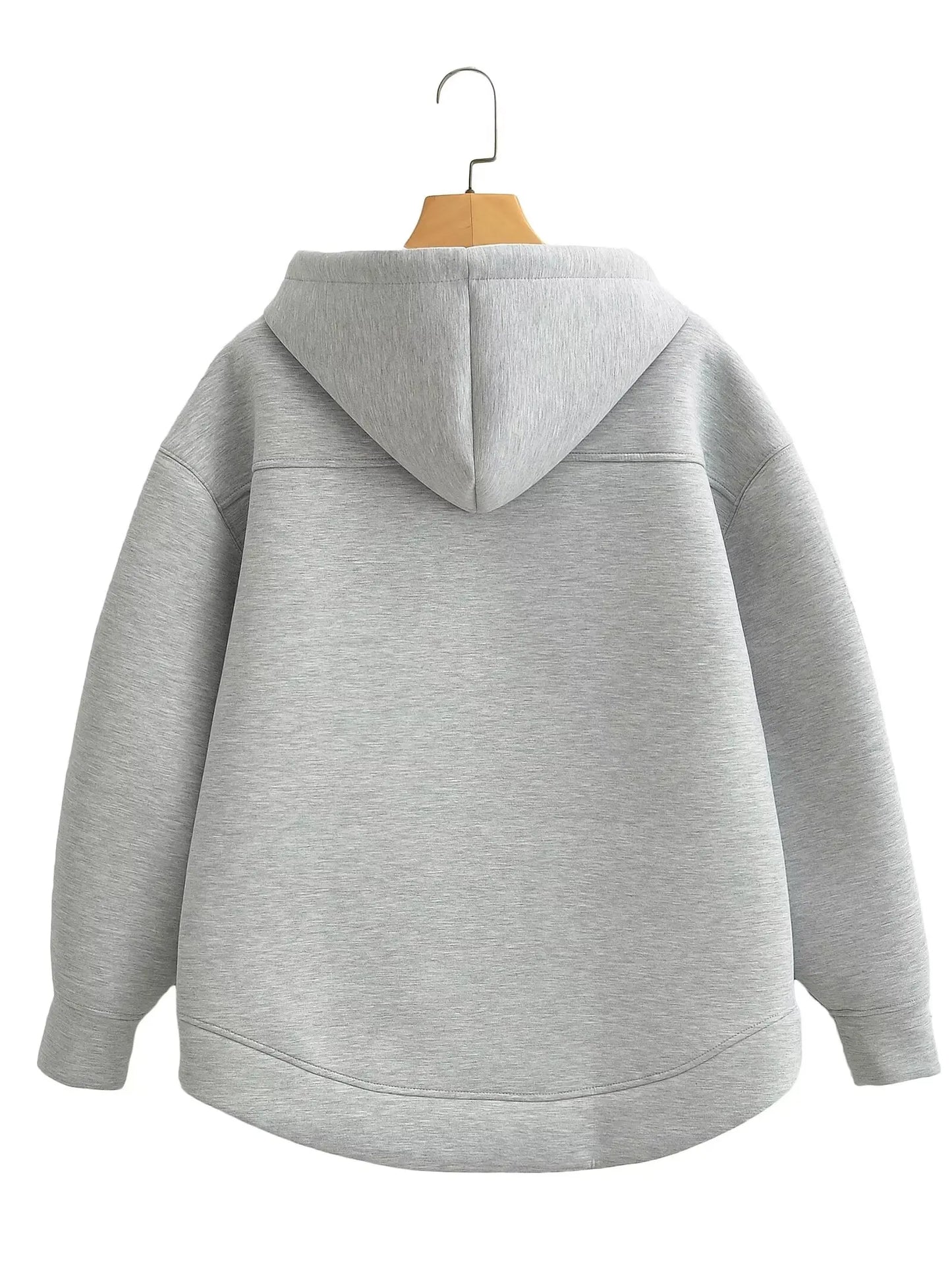 Angela | Damen Kapuzenpullover mit Fronttasche und Reißverschluss