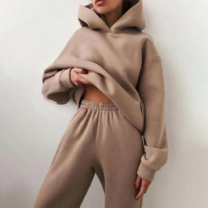 Helga | Damen Winter Hoodie und Jogginghosen Set