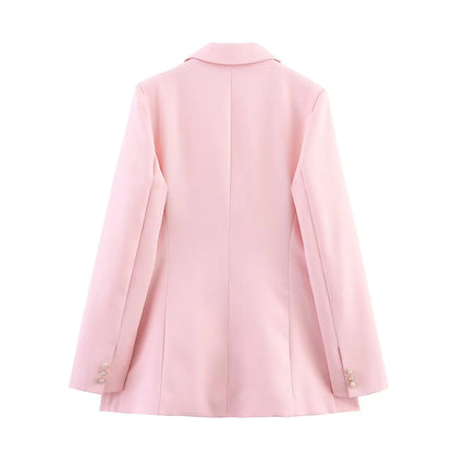 Helga | Schickes Formelles Anzugset mit Tailliertem Langen Blazer für Damen