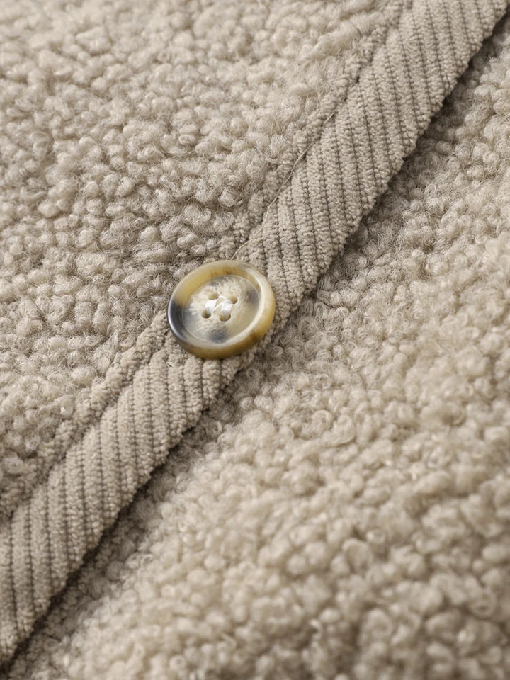 Kerstin | Schicke Flauschige Strickjacke mit Knopfverschluss