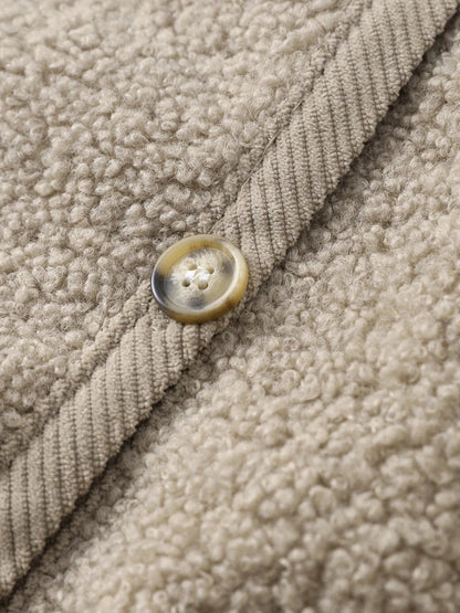 Kerstin | Schicke Flauschige Strickjacke mit Knopfverschluss