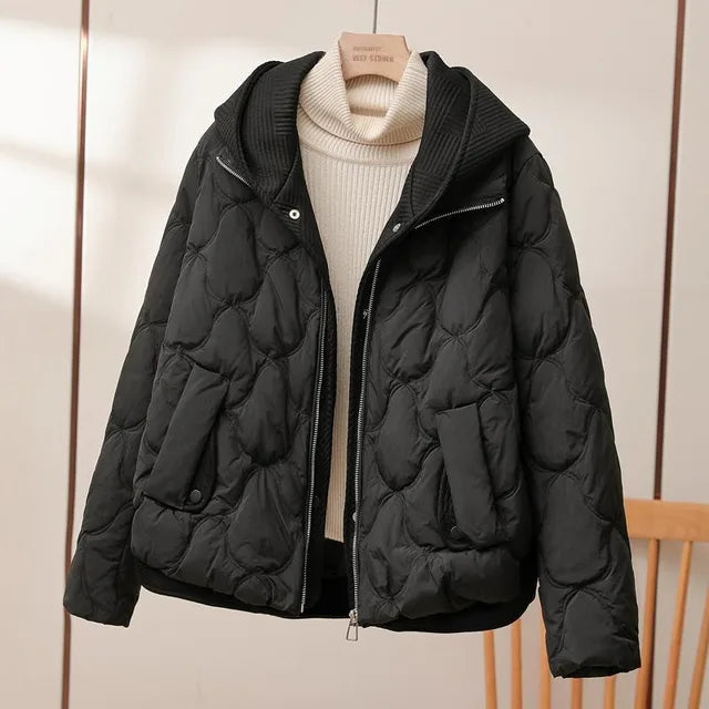 Doris | Damen Winter Pufferjacke mit Kapuze