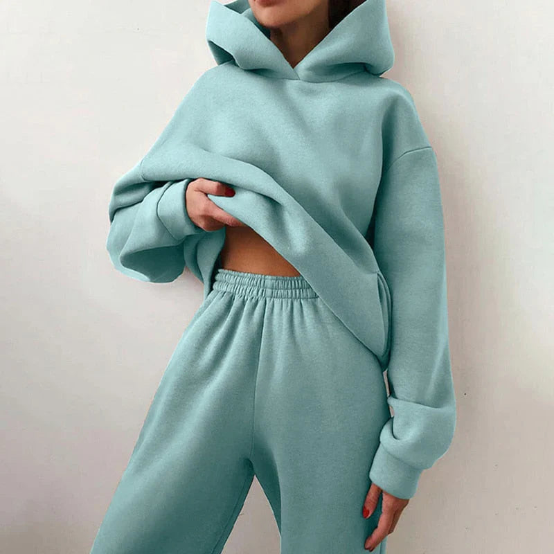 Helga | Damen Winter Hoodie und Jogginghosen Set