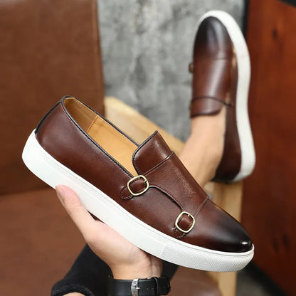 Konrad | Herren Leder Slipper mit Schnallen