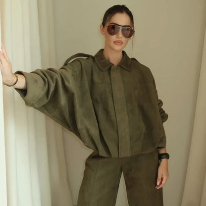 Anke | Damen Modejacke mit überschnittenen Schultern und lockerer Passform