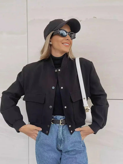 Dorothea | Damen Casual Bomberjacke mit Taschen