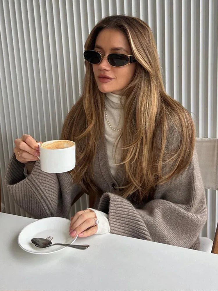 Carmen | Damen Knopf-Front Strickcardigan