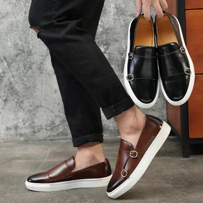 Konrad | Herren Leder Slipper mit Schnallen