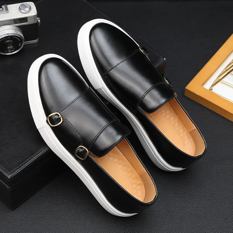 Konrad | Herren Leder Slipper mit Schnallen