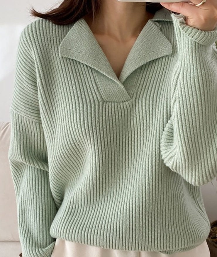 Bettina | Damen Winter Pullover mit Rippenkragen