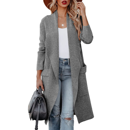 Lydia | Damen Winter Offener Cardigan-Mantel