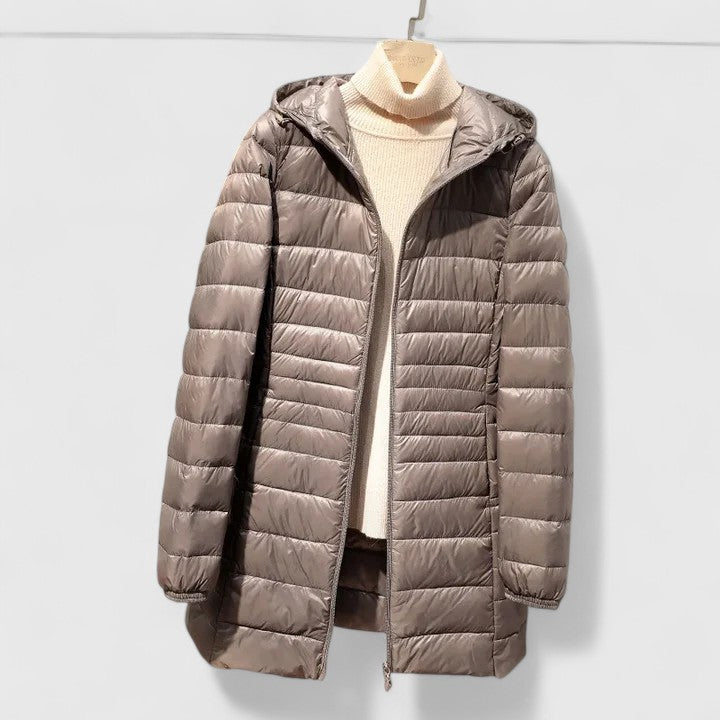 Alina | Damen Gesteppten Wintermantel mit Reißverschluss