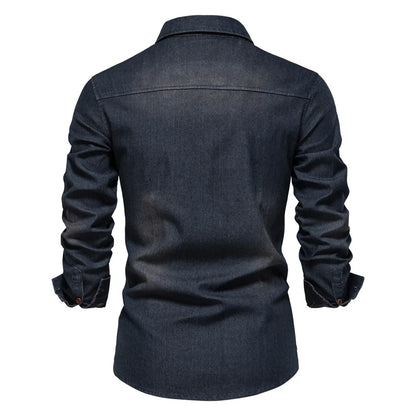 Hans | Herren Lässiges Denim-Button-Up-Hemd