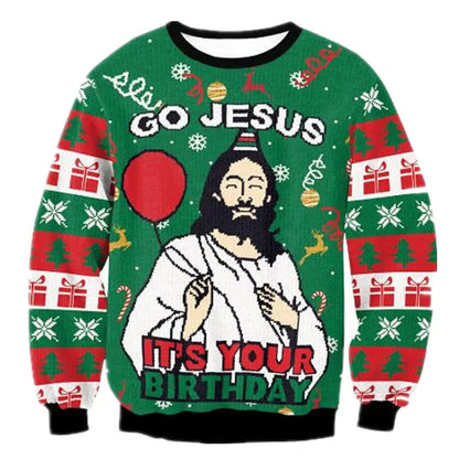 Jana | Lustiger Weihnachts-Pullover Jesus Geburtstag für Herren