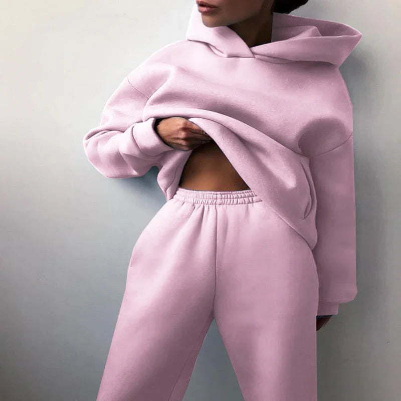 Helga | Damen Winter Hoodie und Jogginghosen Set