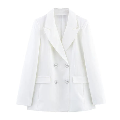 Helga | Schickes Formelles Anzugset mit Tailliertem Langen Blazer für Damen