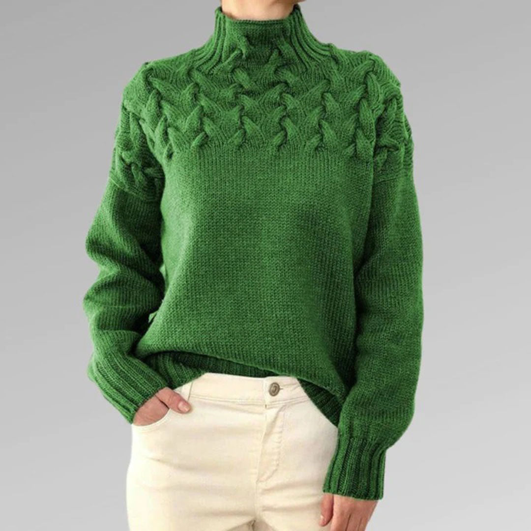 Karin | Damen Winterpullover mit Zopfmuster