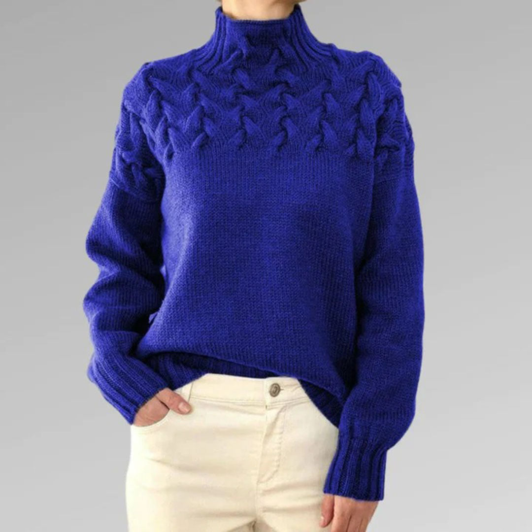 Karin | Damen Winterpullover mit Zopfmuster
