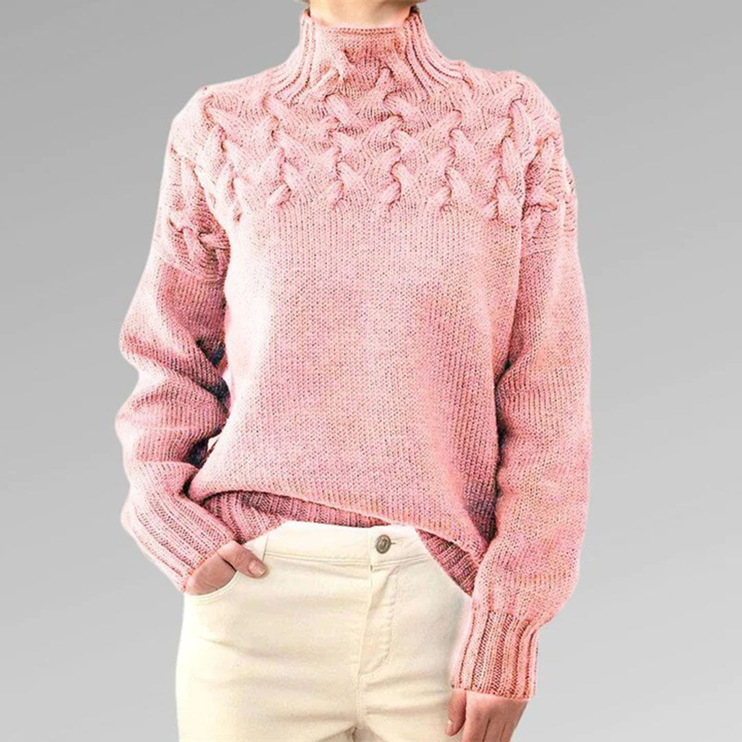Karin | Damen Winterpullover mit Zopfmuster