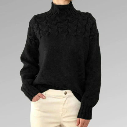 Karin | Damen Winterpullover mit Zopfmuster
