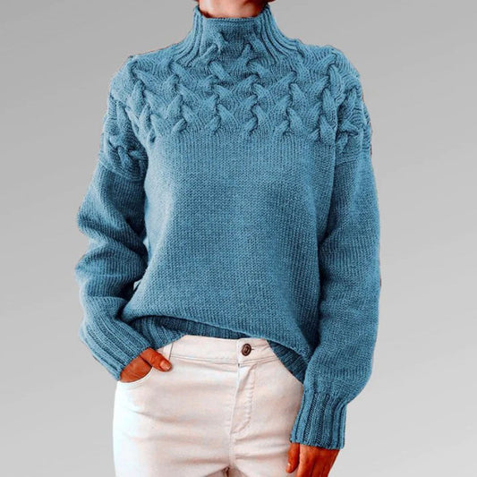 Karin | Damen Winterpullover mit Zopfmuster