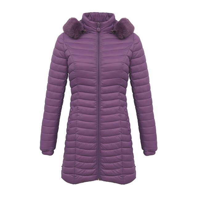 Ursula | Damen Winter Pufferjacke mit Fellkapuze