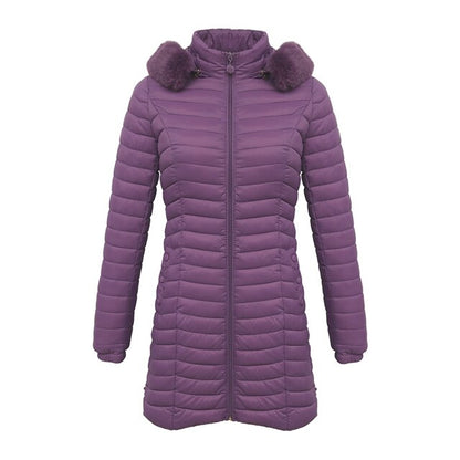Ursula | Damen Winter Pufferjacke mit Fellkapuze