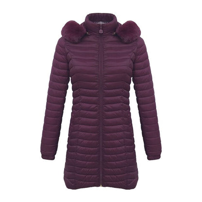 Ursula | Damen Winter Pufferjacke mit Fellkapuze