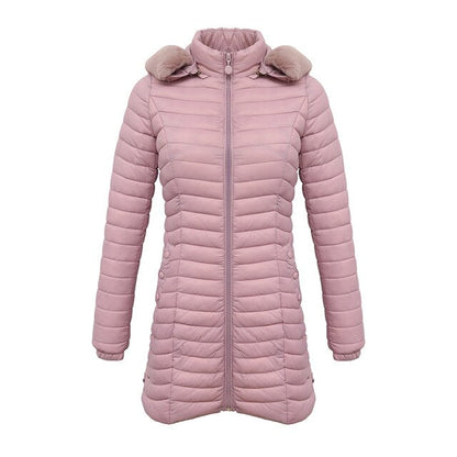 Ursula | Damen Winter Pufferjacke mit Fellkapuze